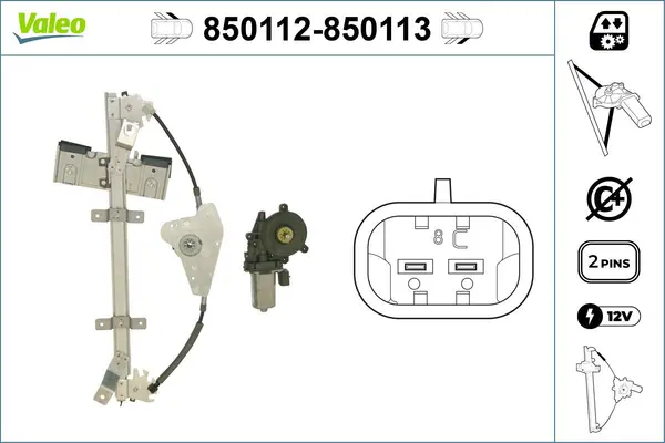 Mecanism actionare geam VALEO 850113
