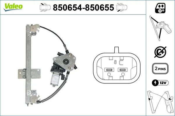 Mecanism actionare geam VALEO 850654