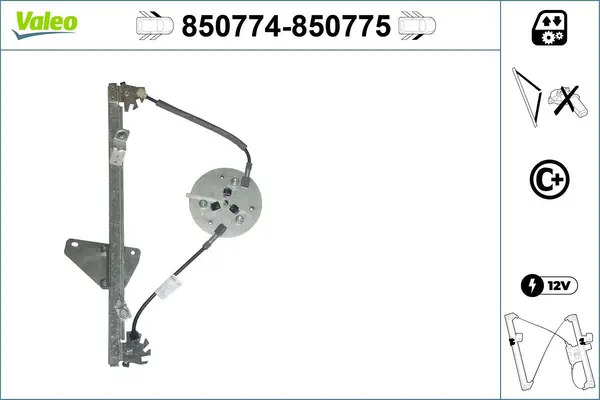 Mecanism actionare geam VALEO 850775