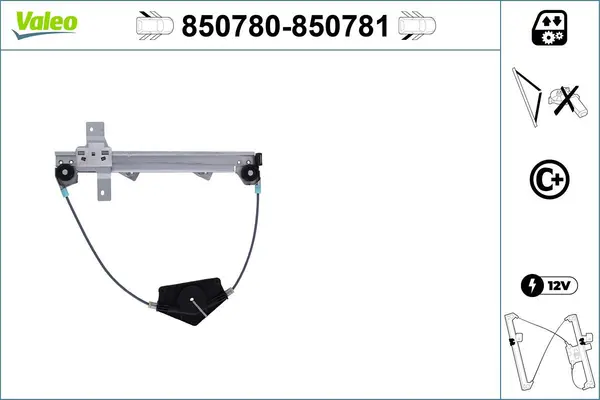 Mecanism actionare geam VALEO 850780