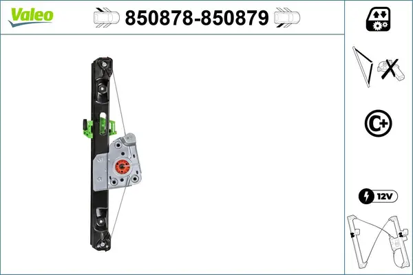 Mecanism actionare geam VALEO 850879