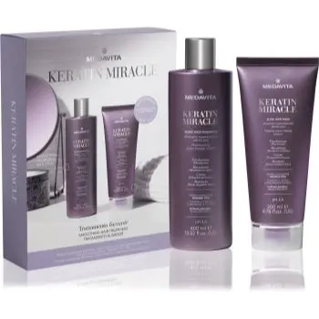 Medavita Keratin Miracle Keratin Miracle Sleek Hair Kit set cadou pentru par fin