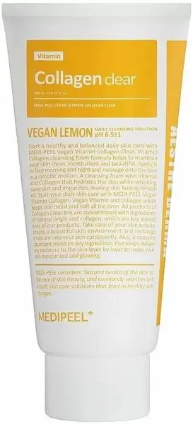 Medi-Peel Spumă de curățare facială vegană Vitamin Collagen Clear, 300 ml