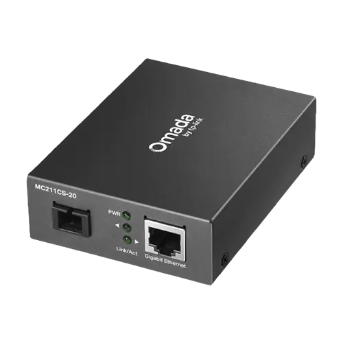 Media Convertor WDM Gigabit RJ45 - Single-mode SC Bi-directional, 20 km - TP-Link Omada MC212CS-20