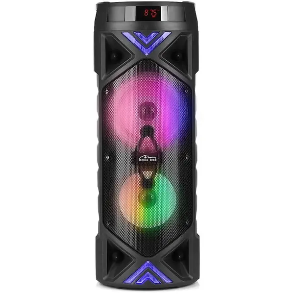 MEDIA TECH Boxa portabila Karaoke, Media-Tech FUNBOX KEG PRO MT3182, Wireless, Radio FM, MP3 Player, 50W RMS, iluminare RGB, Negru