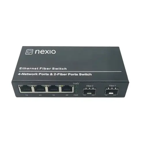 Mediaconvertor 10/100/1000M 4 port RJ45, 2 SLOT SFP - NEXIO