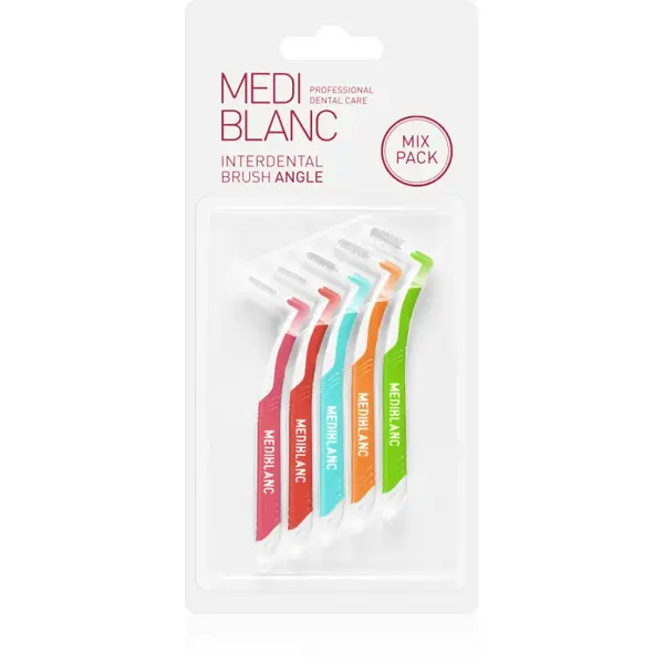 MEDIBLANC Interdental Pick-brush Angle perie interdentara 9 bucati Mix kit 5 buc