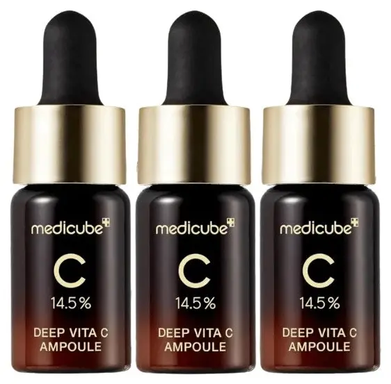 MediCube Deep Vita C Fiolă iluminatoare cu 14,5% vitamina C, 3 x 10 ml