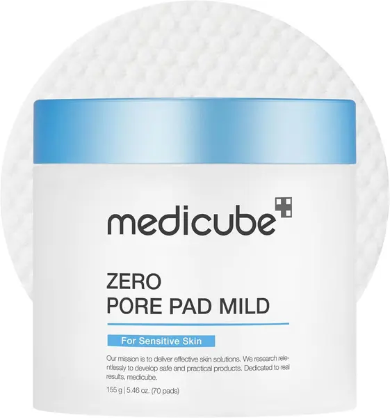 Medicube - Dischete de fata cu toner pentru exfoliere blanda, Zero pore pad mild, 70buc