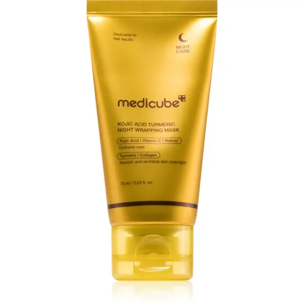 medicube Kojic Acid Turmeric Night Wrapping Mask mască iluminatoare pentru ten mat și neuniform pentru noapte 75 ml
