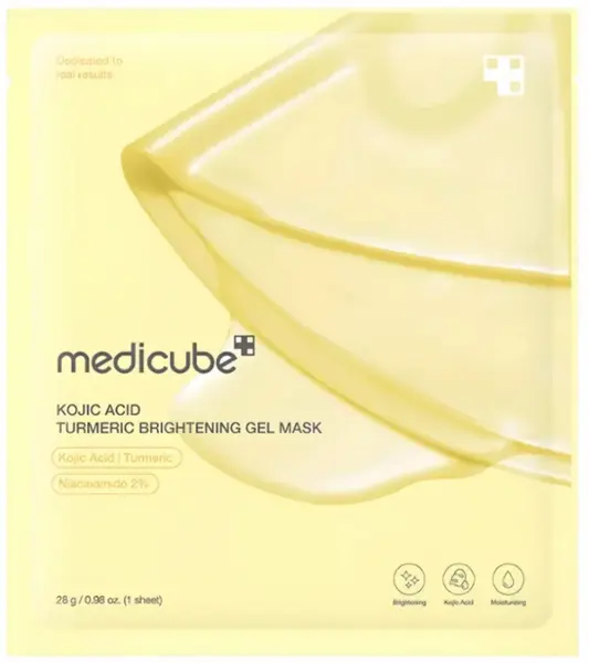 Medicube Mască facială cu gel Kojic Acid Turmeric, 28 g