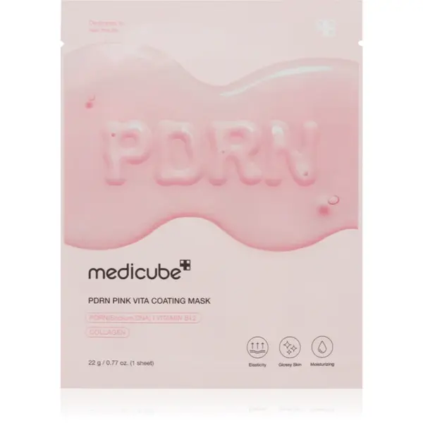 medicube PDRN Pink Vita Coating Mask mască textilă cu efect antirid cu efect iluminator 22 g