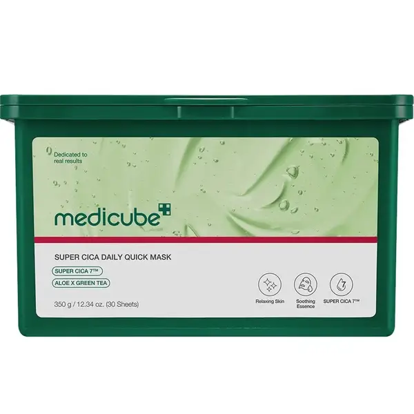 Medicube Super Cica Daily Quick, măști de față calmante și hidratante, 30 bucăți