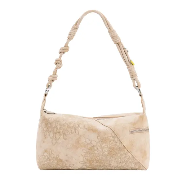 Medium embroidered bag white