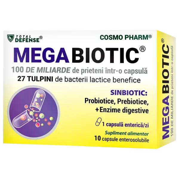 MEGA BIOTIC - probiotic, 100 miliarde UFC, 10 capsule, Cosmo Pharm