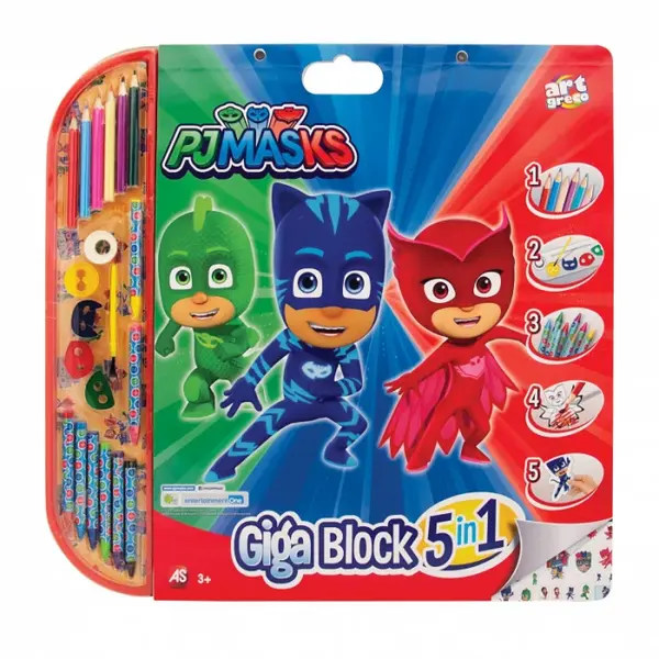 Mega Bloc de desen cu accesorii incluse, Eroii in pijama