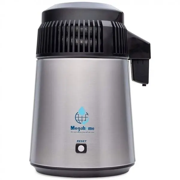 Megahome Distillers Purificator de apa Megahome Inox 304, capac negru