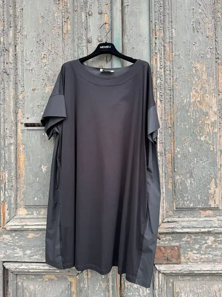 MeiMeij Rochie neagră din bumbac Carolina - 44 IT