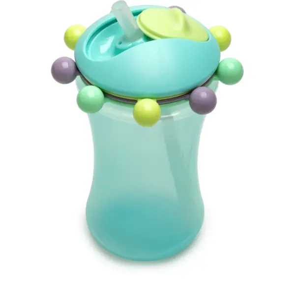 Melii Abacus Straw Sippy Cup ceasca cu pai Blue 340 ml