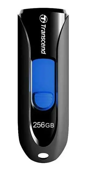 Memorie flash Transcend - Pen Drive, 256GB, USB 3.1, negru