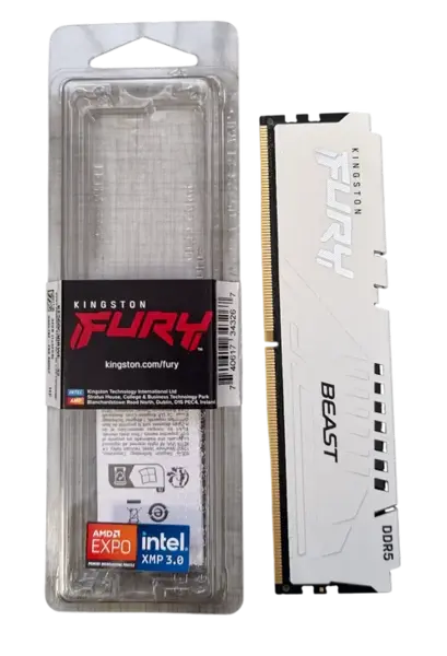 Memorie Kingston FURY Beast White 32GB DDR5 6000MHz CL30
