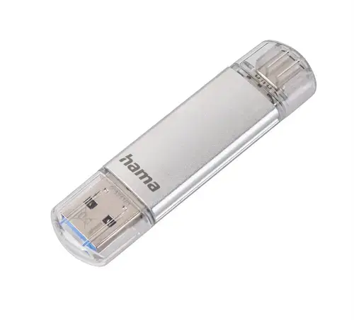 Memorie USB HAMA C-Laeta 181073, USB 3.0-Type C, 128GB, 40MBs (Argintiu)
