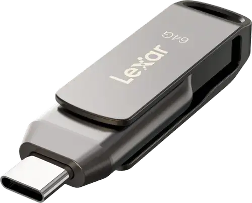 Memorie USB Lexar JumpDrive Dual Drive D400, 64GB, USB Type-C/USB-A
