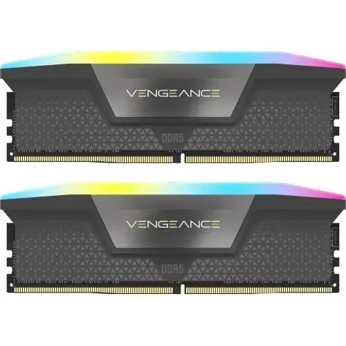 Memorii Corsair Vengeance RGB Black Intel XMP 3.0, 96GB, DDR5-6000MHz, CL30, Dual Channel