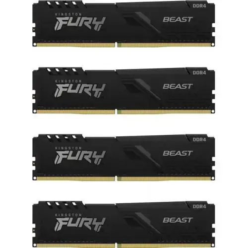 Memorii Kingston FURY Beast 64GB(4x16GB), DDR4-3600MHz, CL18, Quad Channel