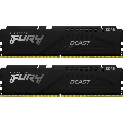 Memorii Kingston FURY Beast Black, 16 GB (2x8GB), DDR5, EXPO, 6000 MHz, CL30, Dual Channel