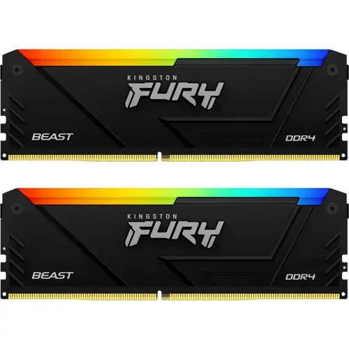 Memorii Kingston FURY Beast RGB 32GB(2x16GB) DDR4 3600MHz CL18 Dual Channel Kit