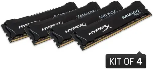 Memorii Kingston HyperX Savage Black DDR4, 4x4GB, 2133 MHz, CL13