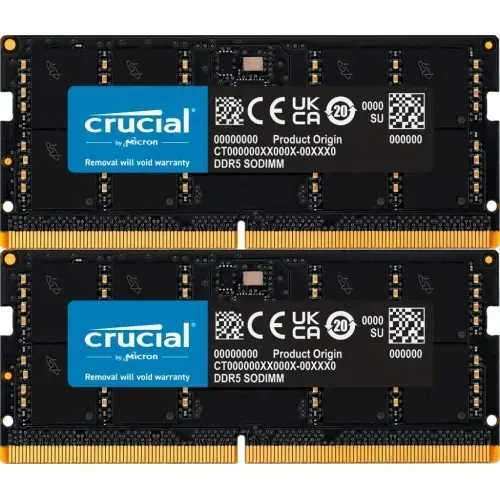 Memorii laptop SO-DIMM Crucial 64GB(2x32GB), DDR5-4800MHz, CL40, Dual Channel