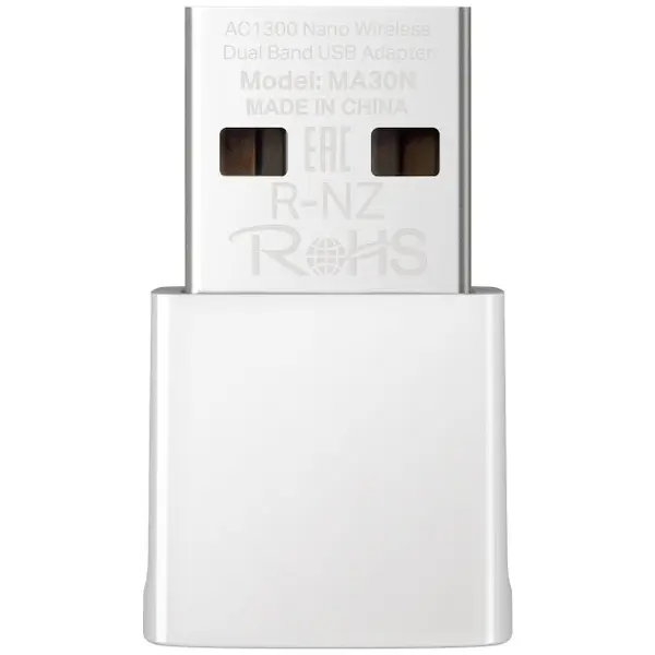 MERCUSYS Adaptor retea MERCUSYS, AC1300 extern wireless 2.4 GHz, 5 GHz, USB 2.0, 1300 Mbps, antena externa x 1, Alb