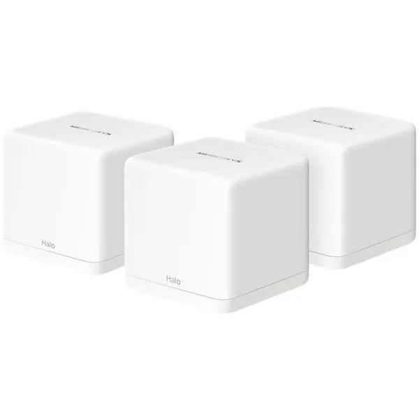 MERCUSYS Sistem Mesh Wi-Fi Mercusys Halo H60X(3-pack), AX1500, Wi-Fi 6, Dual Band Gigabit, MU-MIMO, Beamforming, control parental, cu acoperire completa pentru casa
