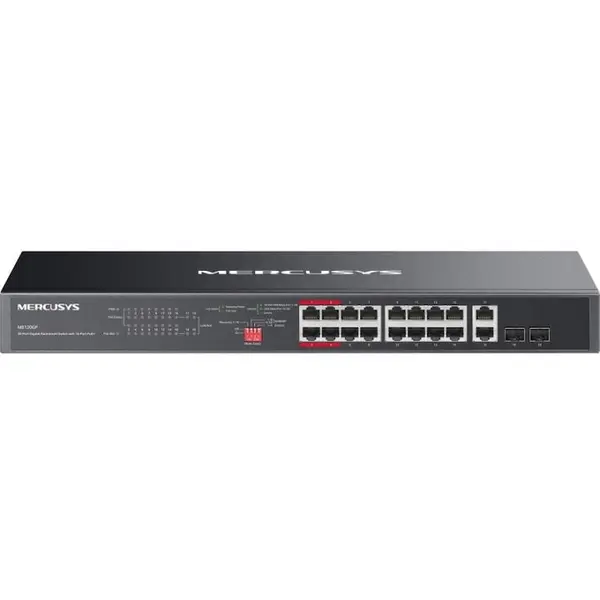 MERCUSYS Switch MERCUSYS MS120GP, 20 Porturi, 16 PoE+, Unmanaged, Rackmount