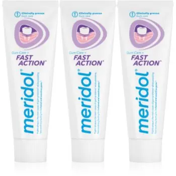 Meridol Fast Action pastă de dinți pentru protecția gingiilor pentru dinti sensibili