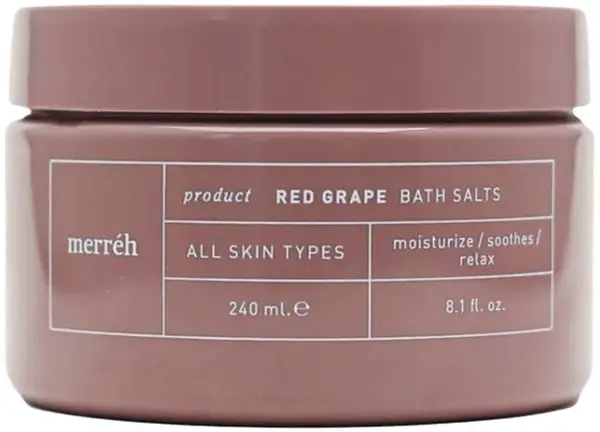 Merréh Red Grape Săruri de baie regeneratoare, 240 ml