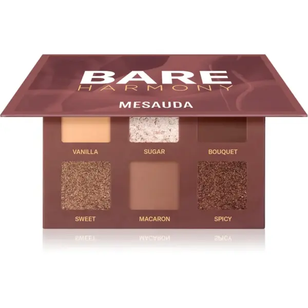 Mesauda Bare Harmony paleta farduri de ochi culoare 204 Delicious Rose 6x1 g