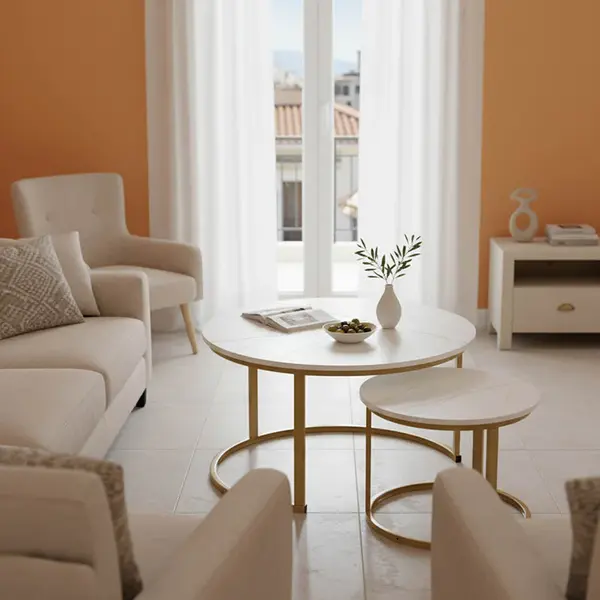 Mese de cafea Solme I, Set 2 piese, 80x80x45 cm