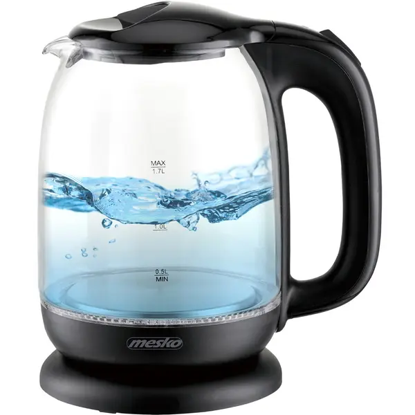 Mesko Fierbator de Apa Mesko MS 1302b, 1.7l, 2200W, Sticla, Negru