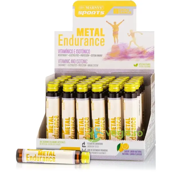 Metal Endurance - Electroliti, Dextroza, B-Complex si Vitamina C pentru Rezistenta si Hidratare 30 fiole