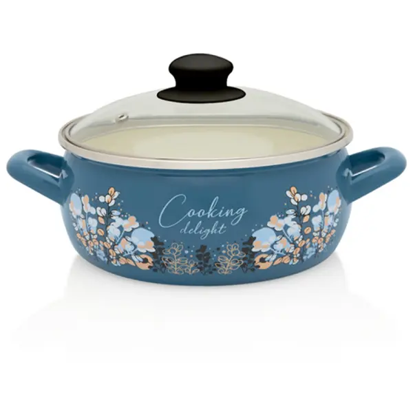 Metalac Cratita 1.5l capac sticla Cooking Delight Metalac email/16cm/1.5l