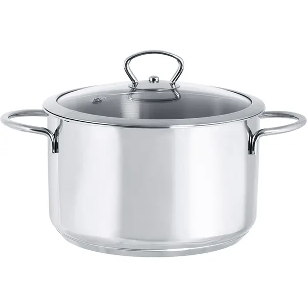Metalac Oala 3.8l cu capac din sticla Kulinaria Metalac inox/20cm/3.8l
