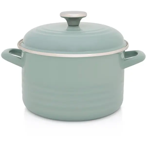 Metalac Oala cu capac Standard Wave Verde Metalacemail, 20cm, 4l, Verde pastel