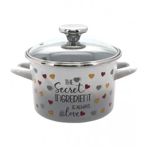 Metalac Oala cu capac sticla Secret Ingredient Metalacemail/16cm, 1.9l