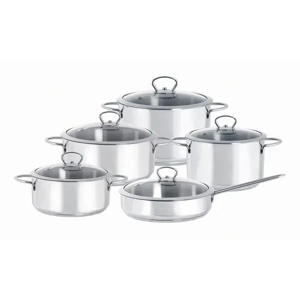Metalac Set 5 piese inox Gracia Metalac Oala 20/Oala 24/Caserola 22/Cratita 22/Tigaie 24