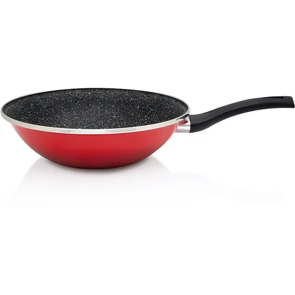 Metalac Wok 3.5l Granit Induction rosu Metalac email/28cm/3.5l