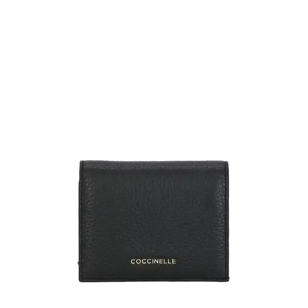 Metallic soft card holder noir