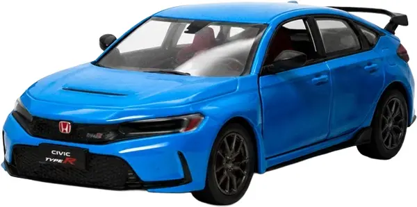 Metallică Kinsmart - 2024 Honda Civic Type R, 1:36, albastră